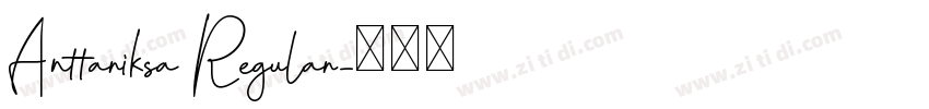 Anttariksa Regular字体转换